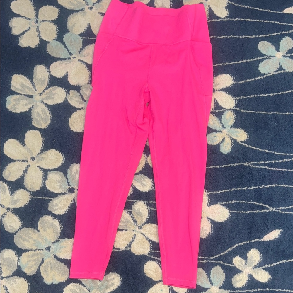 Gap Fit Women’s Large Bright Hot Pink High-Waist Leggings - Picture 2 of 10